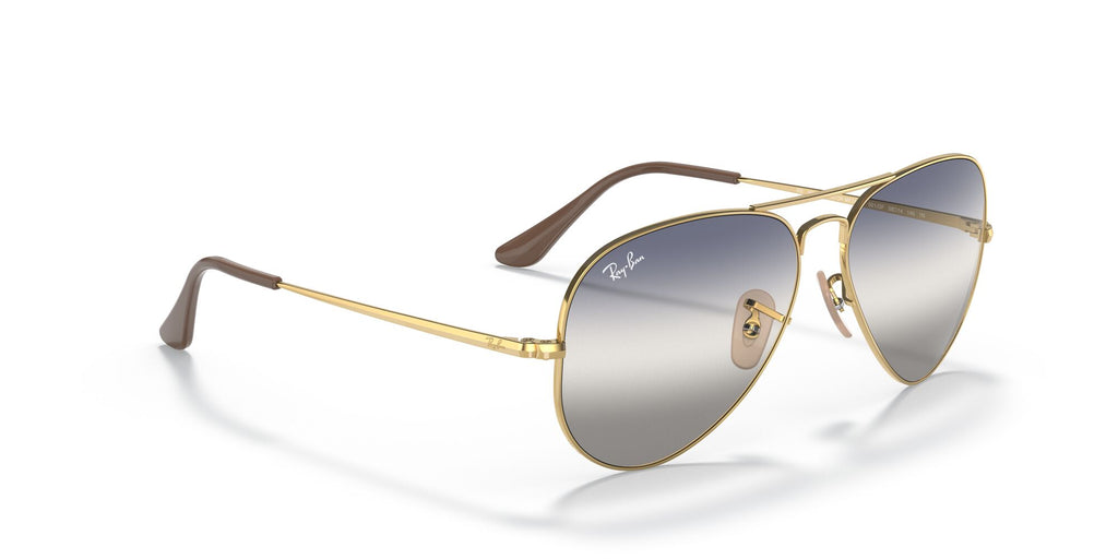 RB 3689 Ray-Ban Aviator Metal Ii Gold / Blue/Grey Gradient 58 58 / Crystal / Metal / Metal