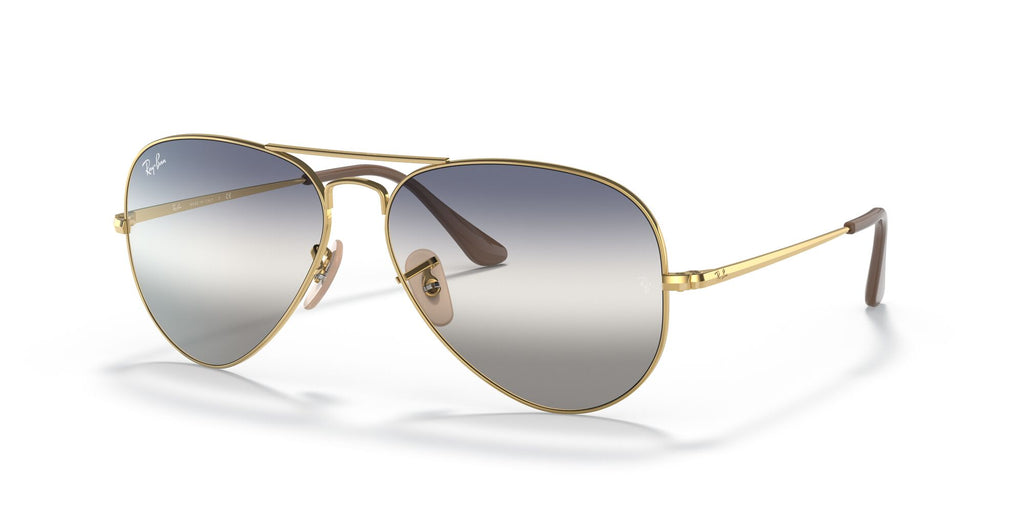 RB 3689 Ray-Ban Aviator Metal Ii Gold / Blue/Grey Gradient 58 58 / Crystal / Metal / Metal