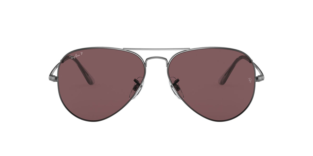 Ray-Ban Aviator Metal Ii 0RB3689 004/AF 62 Gunmetal/ Violet 62 / Crystal / Metal / Metal