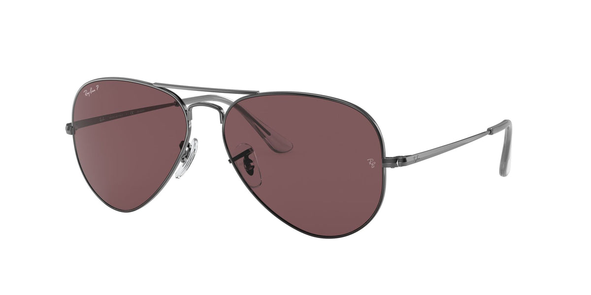Ray-Ban Aviator Metal Ii 0RB3689 004/AF 58 Gunmetal/ Violet 58 / Crystal / Metal / Metal
