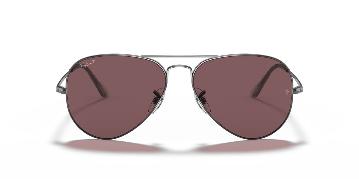 Ray-Ban Aviator Metal Ii 0RB3689 004/AF 62 Gunmetal/ Violet 62 / Crystal / Metal / Metal