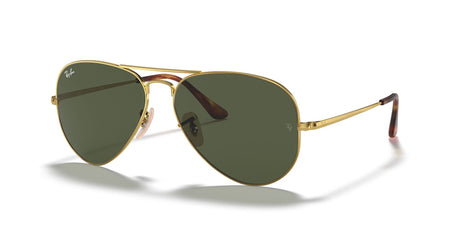 Ray-Ban Aviator Metal Ii 0RB3689 914731 58 Gold/ Green 58 / Crystal / Metal / Metal
