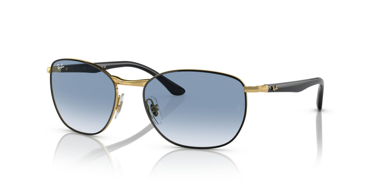 Ray-Ban0RB3702 90003F 57 Black On Gold/ Blue