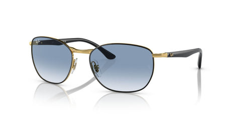 Ray-Ban  0RB3702 90003F 57 Black On Gold/ Blue
