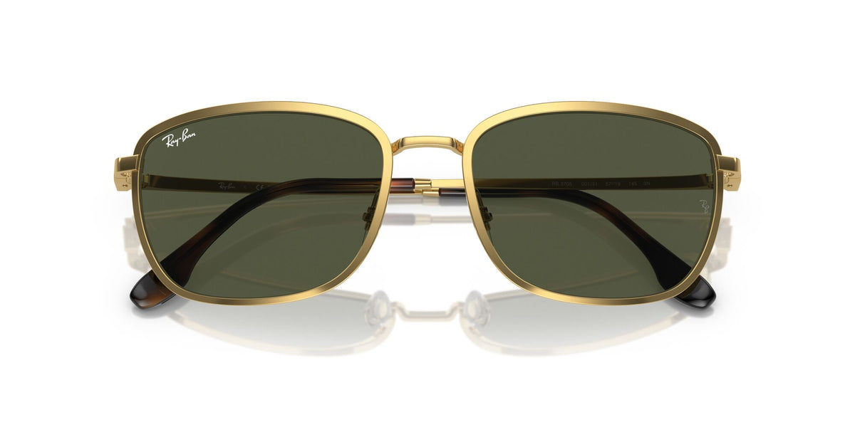 Ray-Ban0RB3705 001/31 60 Gold/ Green