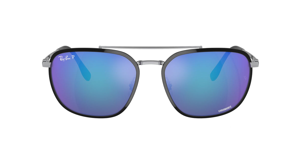 Ray-Ban0RB3708 91444L 56 Black On Silver/ Grey 56 / Crystal / Metal / Metal