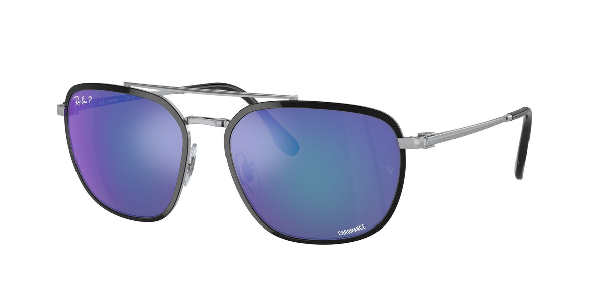 Ray-Ban0RB3708 91444L 59 Black On Silver/ Grey 59 / Crystal / Metal / Metal