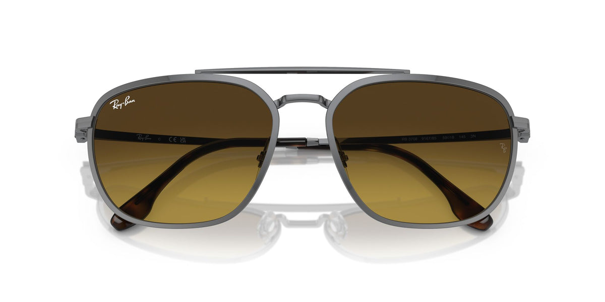 Ray-Ban0RB3708 916785 56 Gunmetal/ Brown 56 / Crystal / Metal / Metal