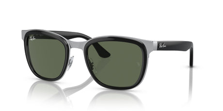 Ray-Ban Clyde 0RB3709 003/71 53 Black On Silver/ Dark Green 53 / Polycarbonate / Metal / Propionate