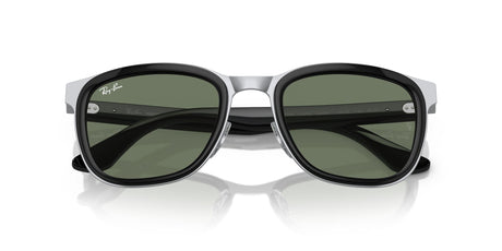 Ray-Ban Clyde 0RB3709 003/M1 53 Black On Silver/ Clear/Green 53 / Polycarbonate / Metal / Propionate