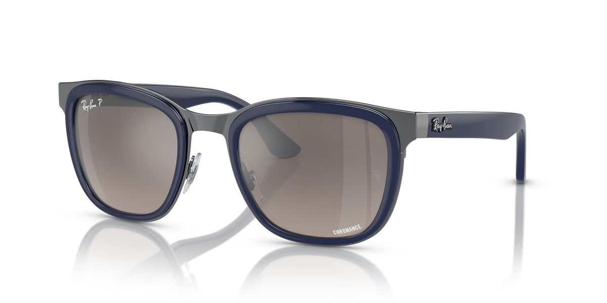 Ray-Ban Clyde 0RB3709 004/5J 53 Blue On Gunmetal/ Silver 53 / Polycarbonate / Metal / Propionate