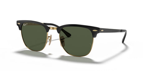 Ray-Ban Clubmaster Metal 0RB3716 187/58 51 Black On Gold/ Green 51 / Crystal / Metal / Metal