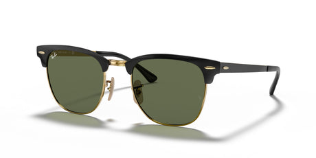 Ray-Ban Clubmaster Metal 0RB3716 187 51 Black On Gold/ Green 51 / Crystal / Metal / Metal