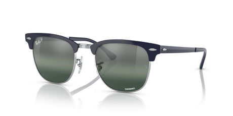 Ray-Ban Clubmaster Metal 0RB3716 9254G6 51 Silver On Blue/ Silver/Blue 51 / Crystal / Metal / Metal