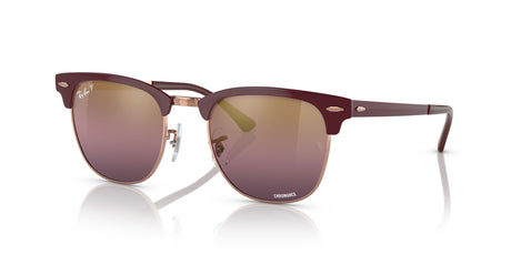 RB 3716 Ray-Ban Clubmaster Metal Bordeaux On Rose Gold / Gold/Red 51 51 / Crystal / Metal / Metal