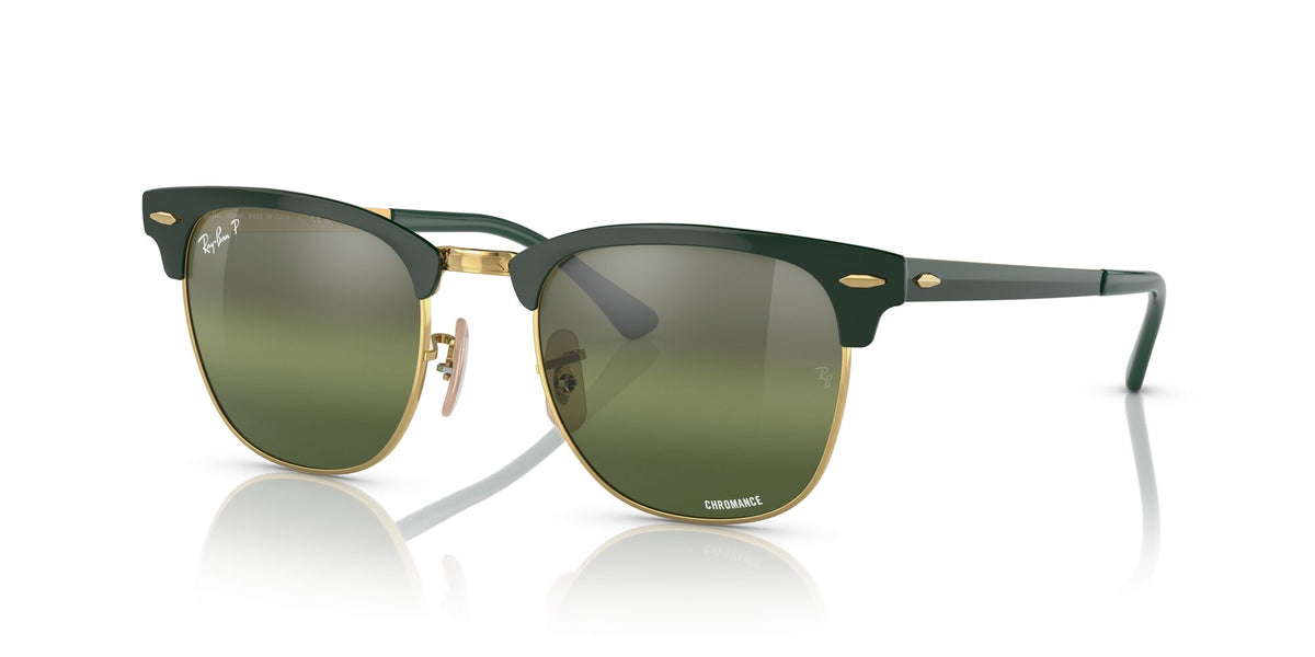 RB 3716 Ray-Ban Clubmaster Metal Green On Gold / Dark Green 51 51 / Crystal / Metal / Metal