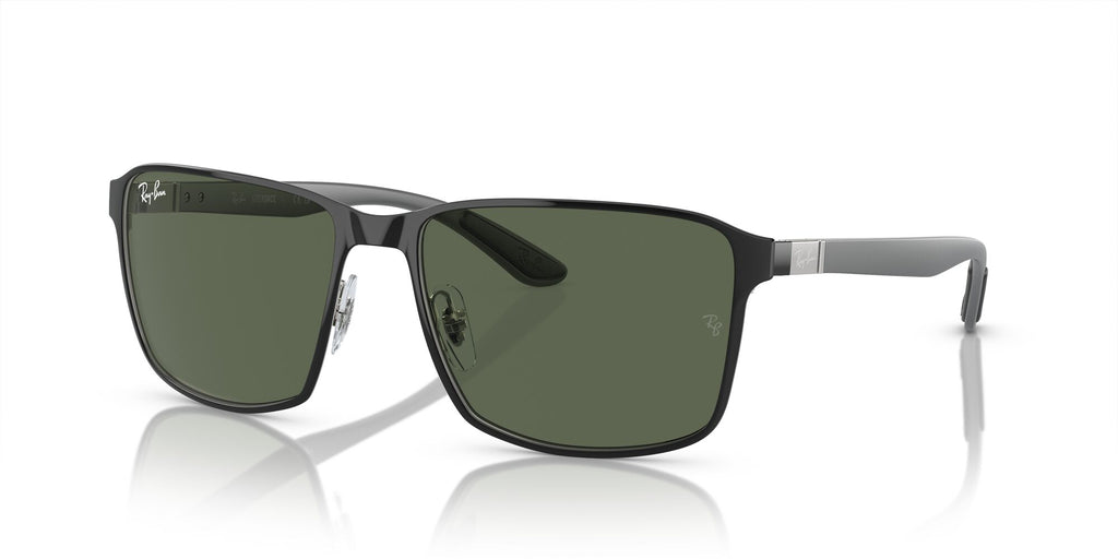 Ray-Ban  0RB3721 914471 59 Black On Silver/ Dark Green 59 / Polycarbonate / Metal / Metal