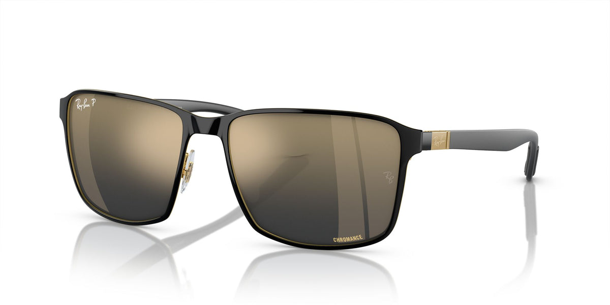 Ray-Ban0RB3721CH 187/J0 59 Black On Gold/ Blue/Gold 59 / Polycarbonate / Metal / Metal