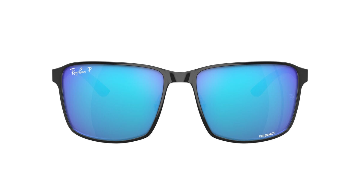 Ray-Ban 0RB3721CH 9144A1 59 Black On Silver/ Blue