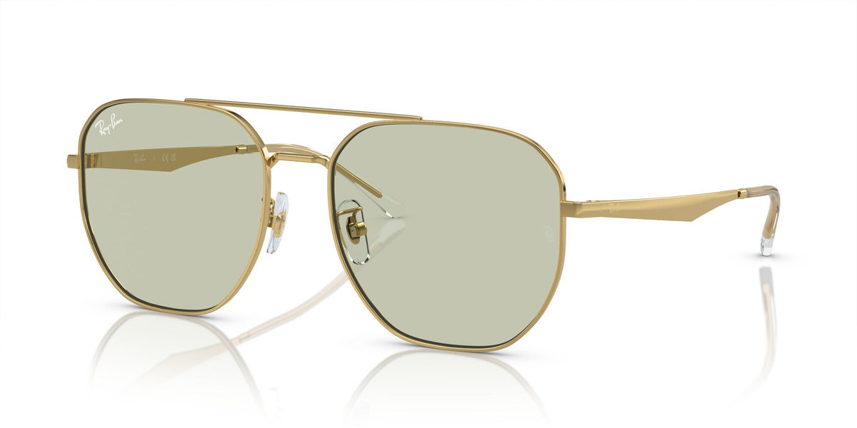 Ray-Ban0RB3724D 001/2 59 Gold/ Light Green