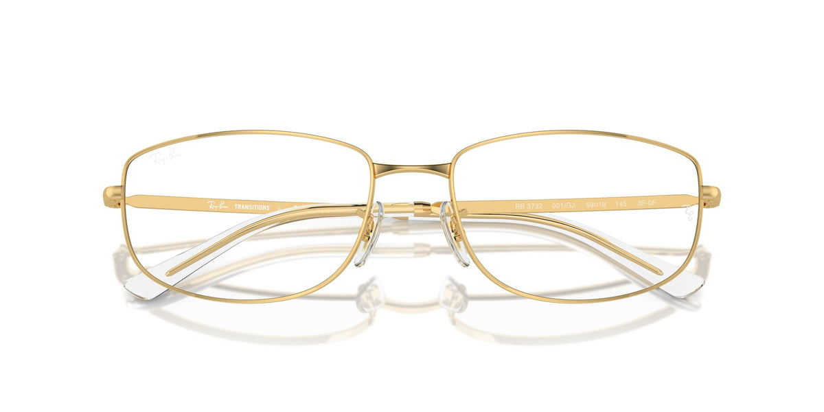 Ray-Ban0RB3732 001/GJ 56 Gold/ Clear/Green