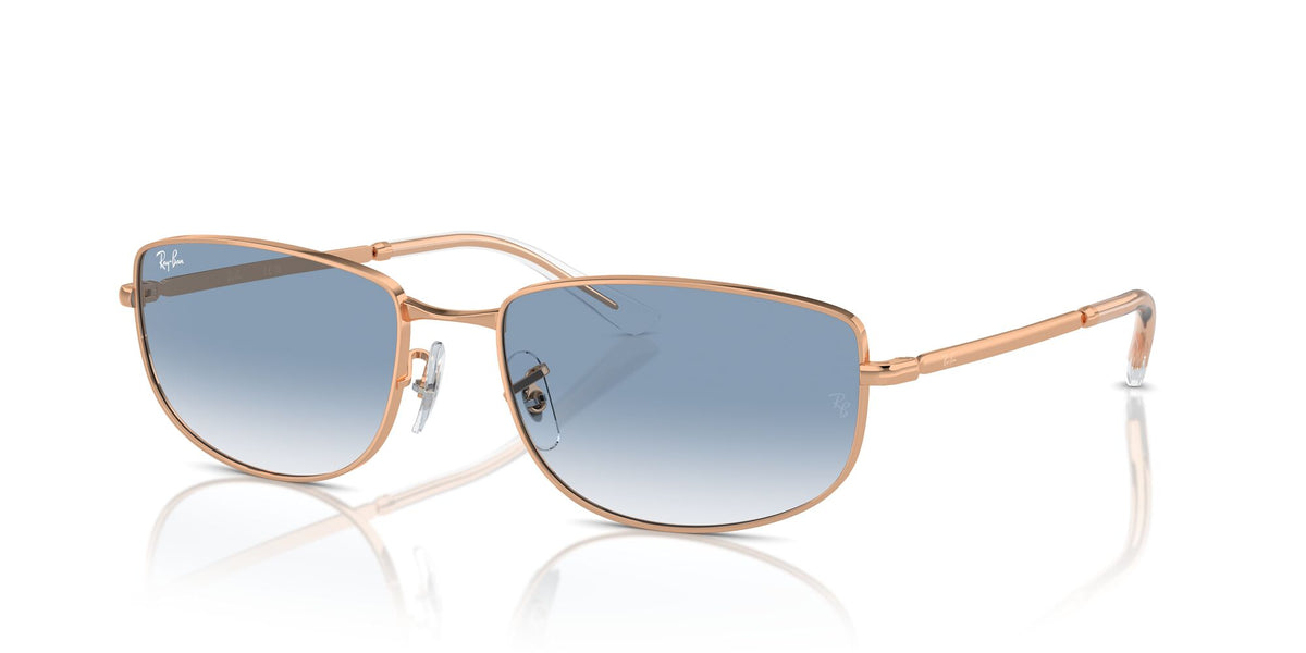 Ray-Ban0RB3732 92023F 59 Rose Gold/ Clear & Blue