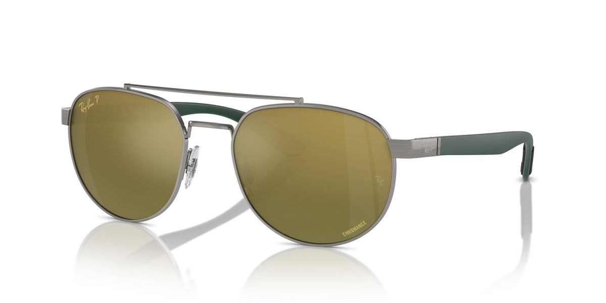 Ray-Ban0RB3736CH 92696O 56 Gunmetal/ Green & Gold