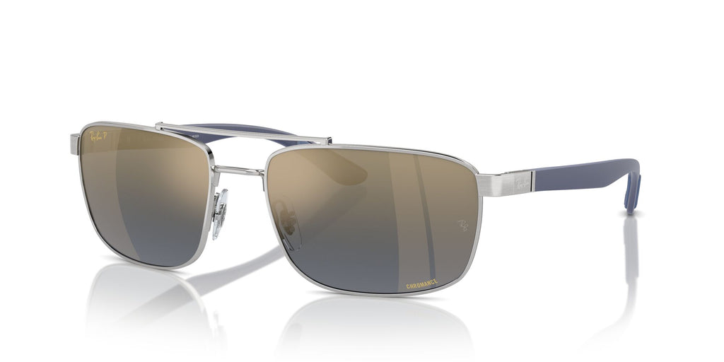Ray-Ban  0RB3737CH 003/J0 60 Silver/ Blue & Gold