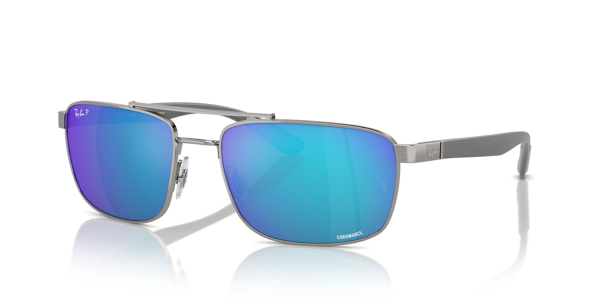 Ray-Ban0RB3737CH 004/A1 60 Gunmetal/ Green & Blue