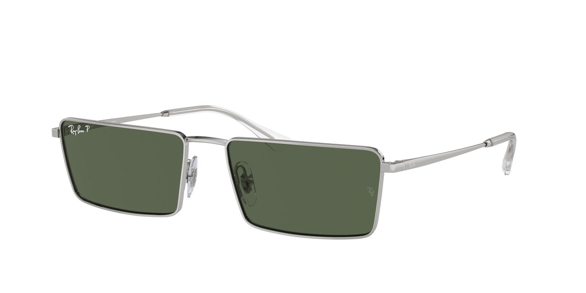 Ray-Ban Emy 0RB3741 003/9A 56 Silver/ Dark Green