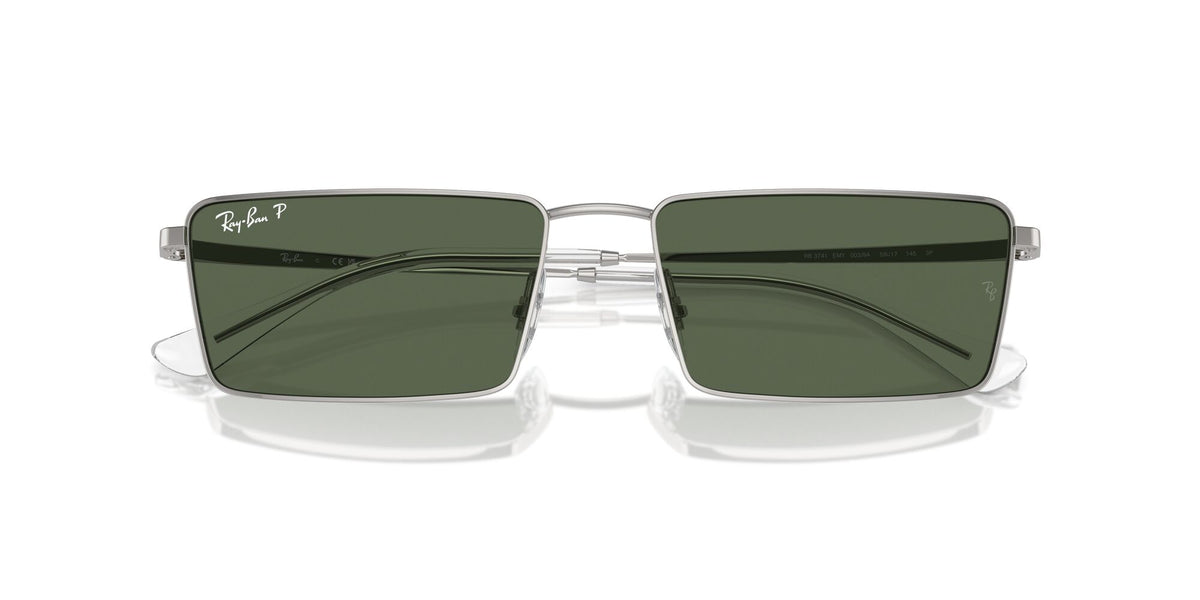 Ray-Ban Emy 0RB3741 003/9A 56 Silver/ Dark Green