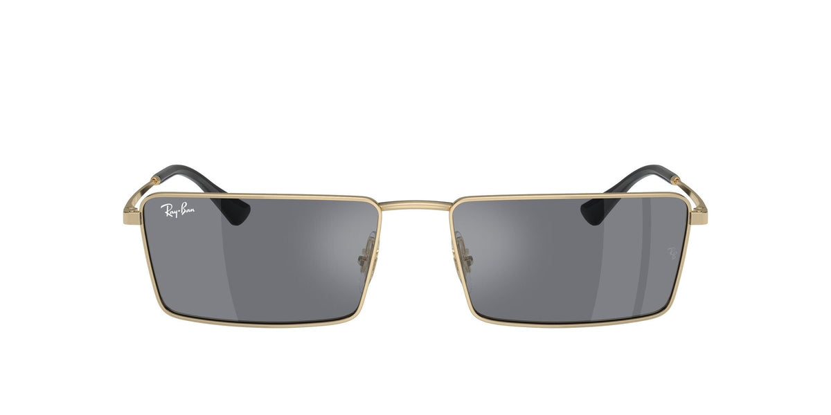 Ray-Ban Emy 0RB3741 92136V 56 Gold/ Dark Grey Flash Silver
