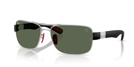 Ray-Ban  RB3763M F03171 64 Silver / Dark Green