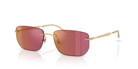 Ray Ban 0RB3768 001/D0 56 Gold/ Dark Violet Mirror Red