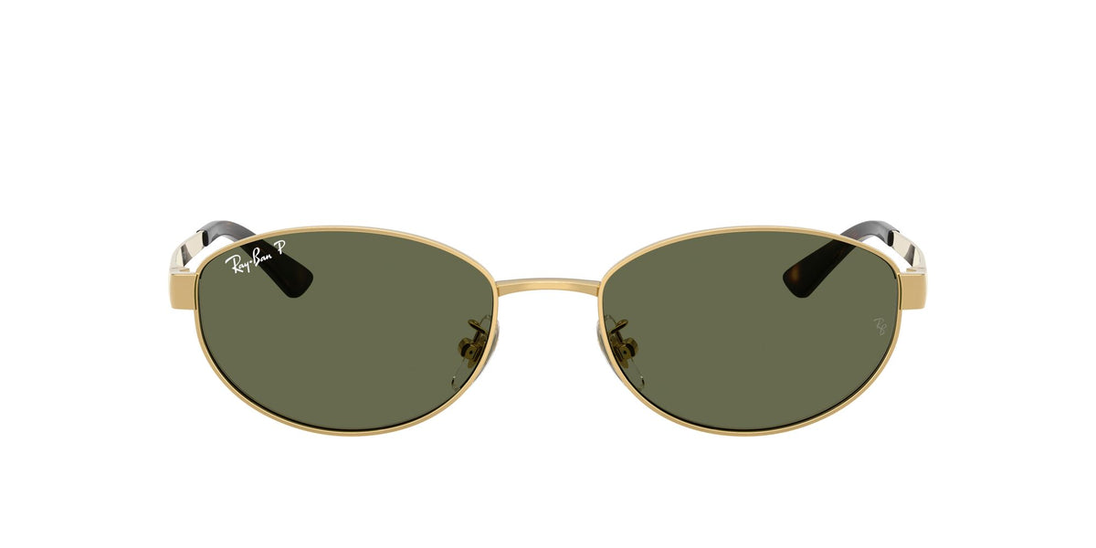 Ray Ban 0RB3774D 001/9A 55 Gold/ Dark Green Polarized