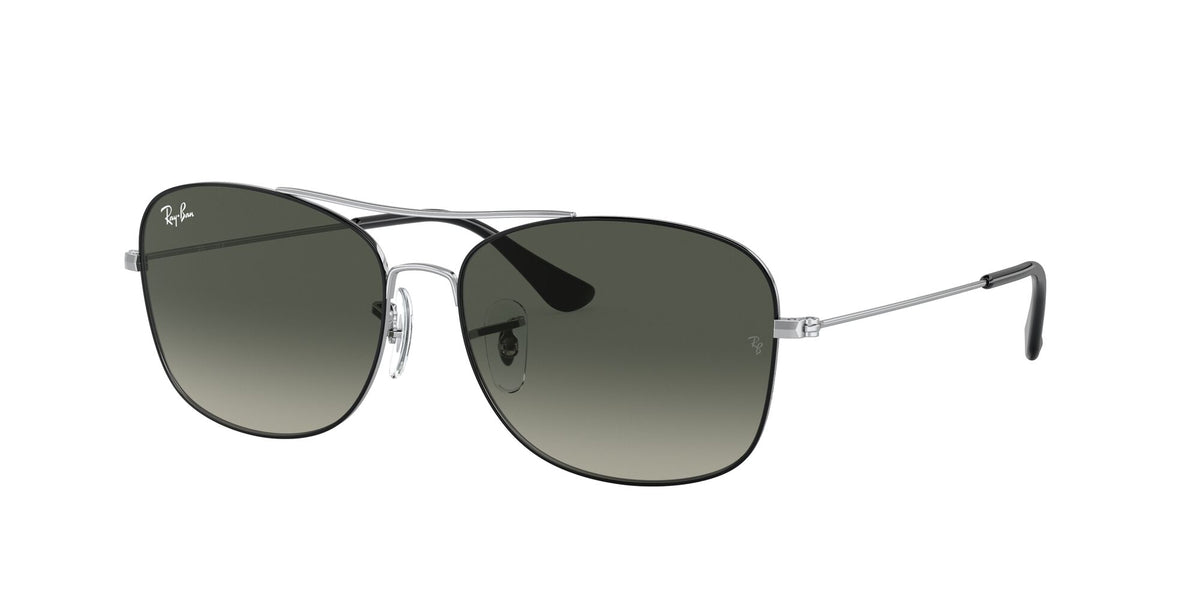 RB 3799 Ray-BanBlack On Silver / Grey Gradient 57 57 / Crystal / Metal / Metal