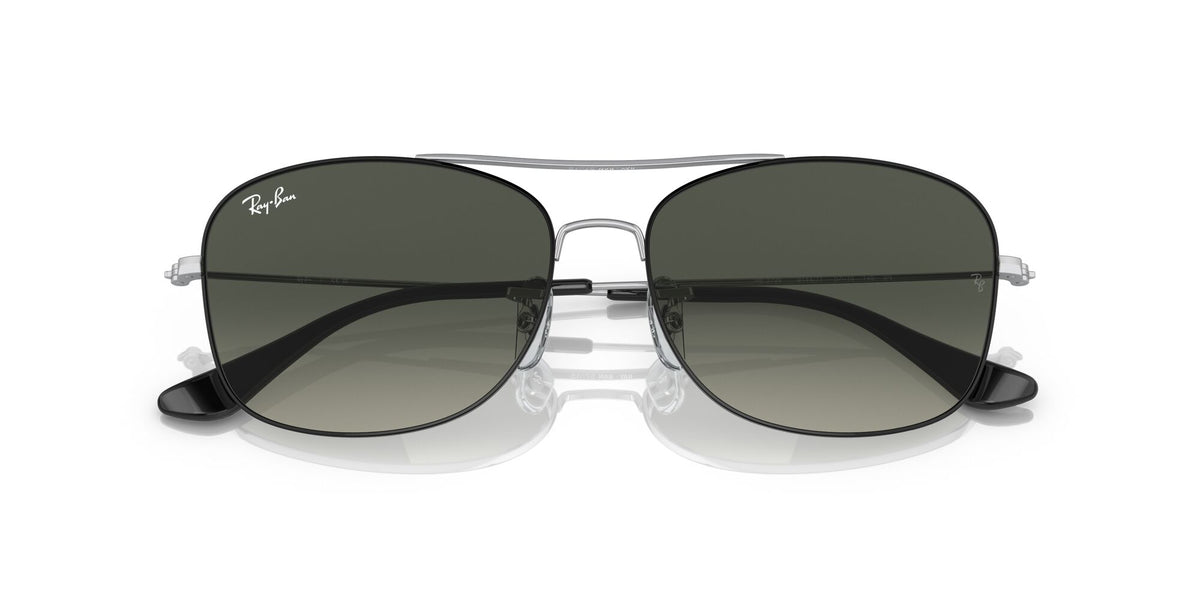 RB 3799 Ray-BanBlack On Silver / Grey Gradient 57 57 / Crystal / Metal / Metal