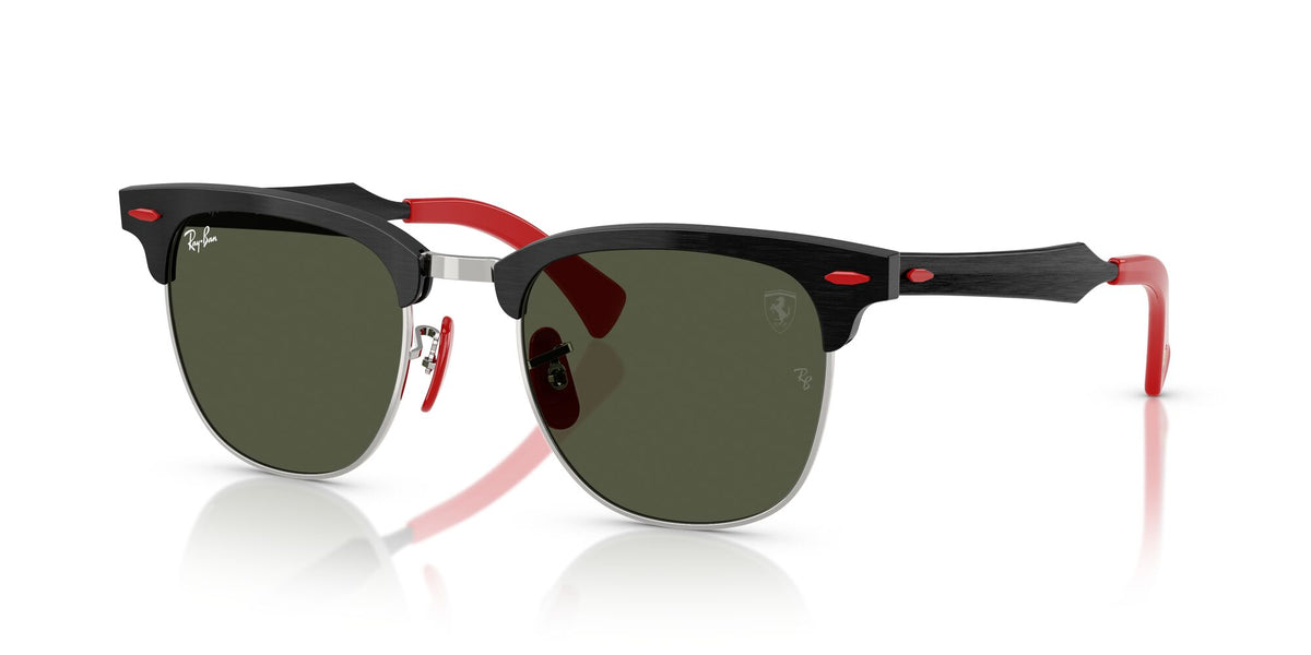 Ray-Ban0RB3807M F11031 51 Brushed Black On Silver/ G-15 Green