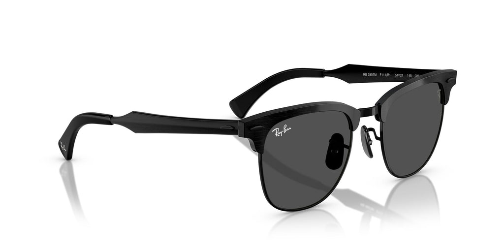 Ray-Ban  0RB3807M F111B1 51 Brushed Black On Black/ Dark Grey