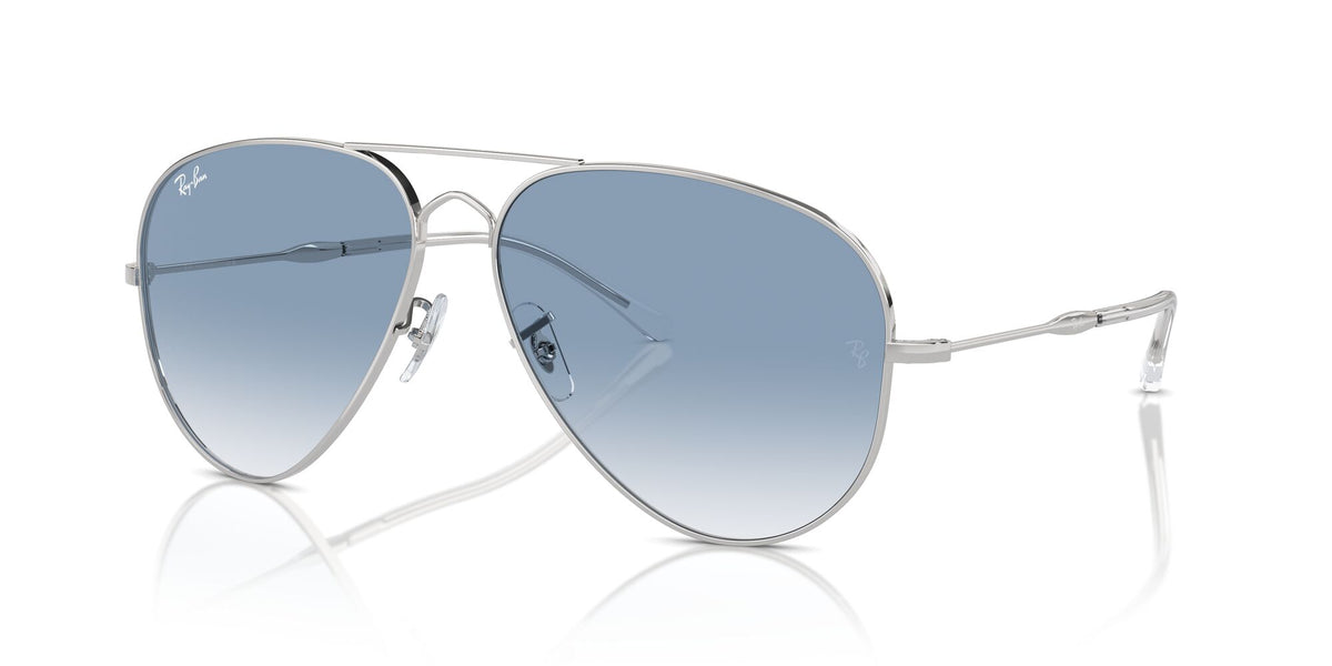 Ray-Ban Old Aviator 0RB3825 003/3F 62 Silver/ Clear & Blue