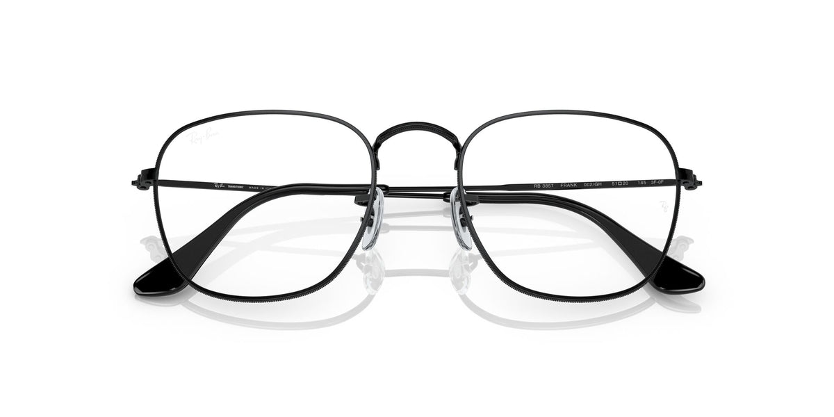 RB 3857 Ray-Ban Frank Black / Clear/Grey 48 48 / Crystal / Metal / Metal