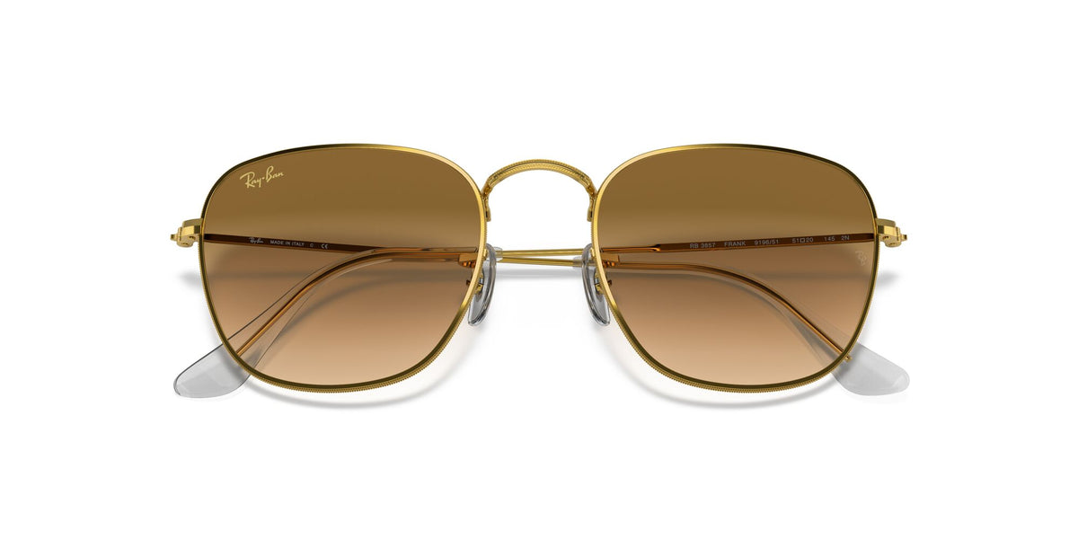 Ray-Ban Frank 0RB3857 919651 51 Gold/ Light Brown Gradient 51 / Crystal / Metal / Metal