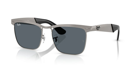 Ray-Ban Wayfarer Deluxe RB3875 029/R5 53 Sandblasted Gunmetal On Gunmetal / Blue