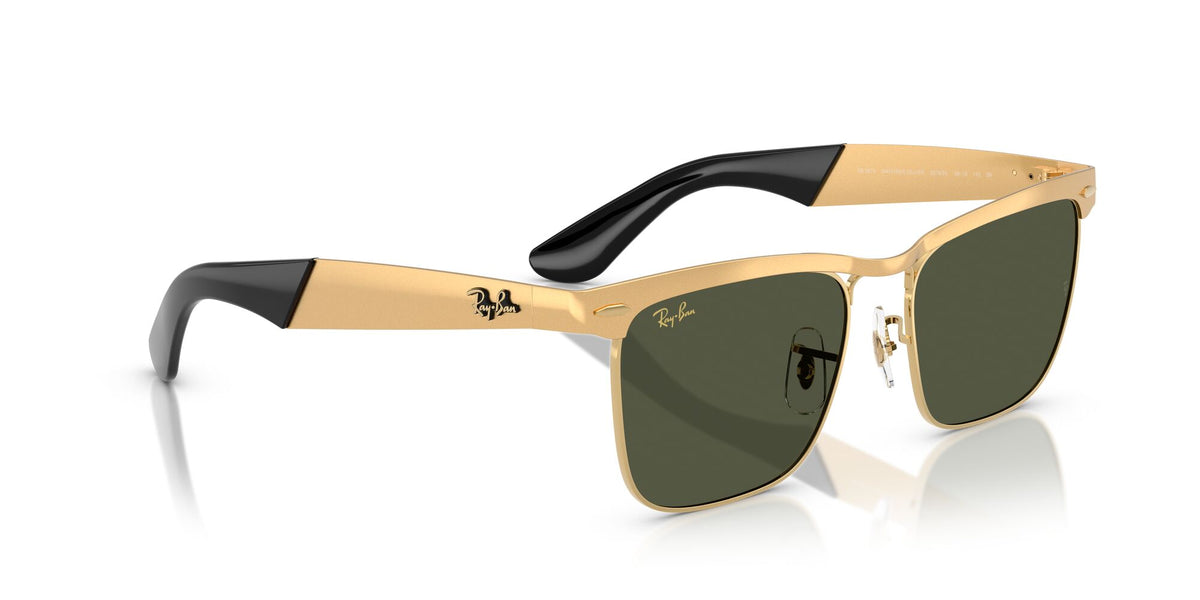 Ray-Ban Wayfarer Deluxe RB3875 927633 53 Sandblasted Legend Gold / Green