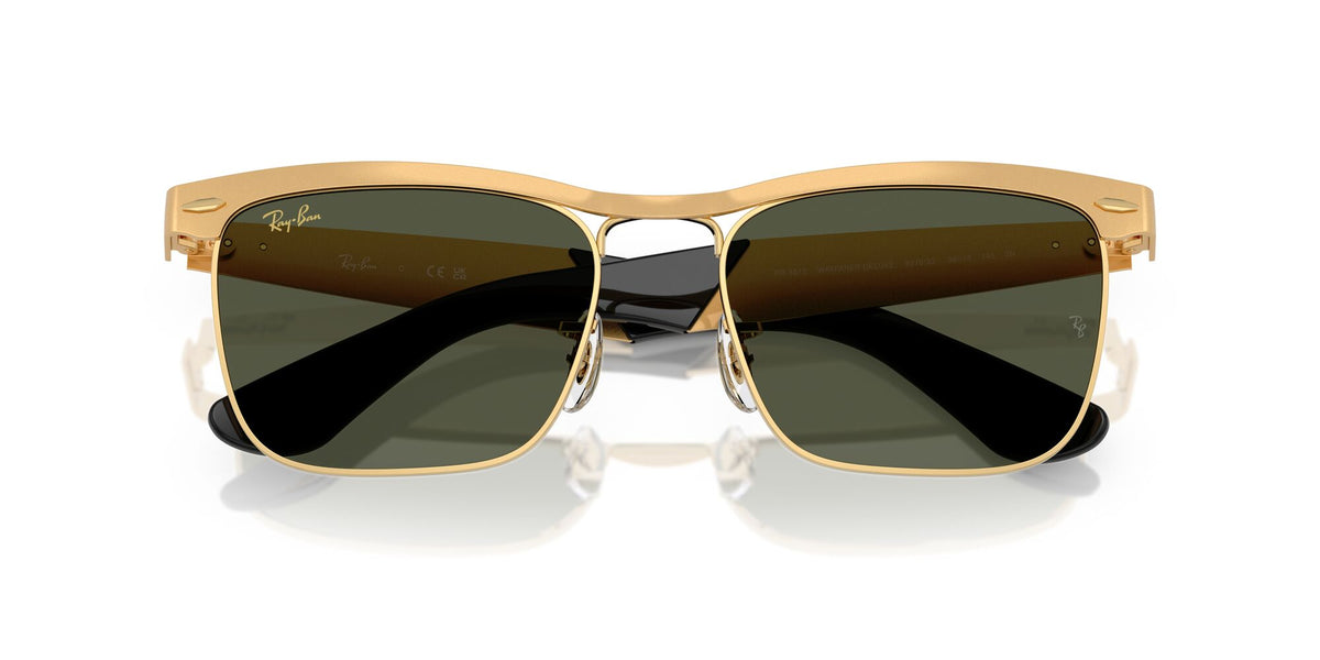 Ray-Ban Wayfarer Deluxe RB3875 927633 53 Sandblasted Legend Gold / Green