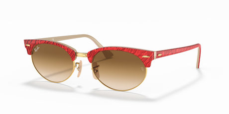 RB 3946 Ray-Ban Clubmaster Oval Red / Light Brown Gradient 52 52 / Crystal / Acetate / Propionate