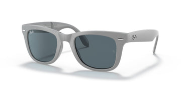 RB 4105 Ray-Ban Folding Wayfarer Gray /  Blue 50 50 / Crystal / Plastic