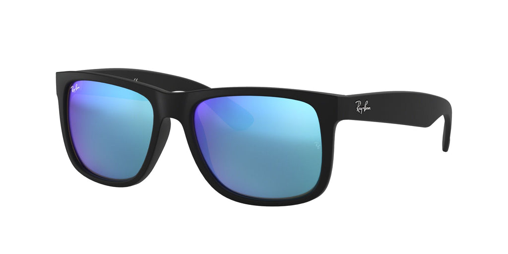 Ray-Ban Justin 0RB4165F 622/55 55 Black/ Blue Mirror 55 / Polycarbonate / Nylon / Nylon