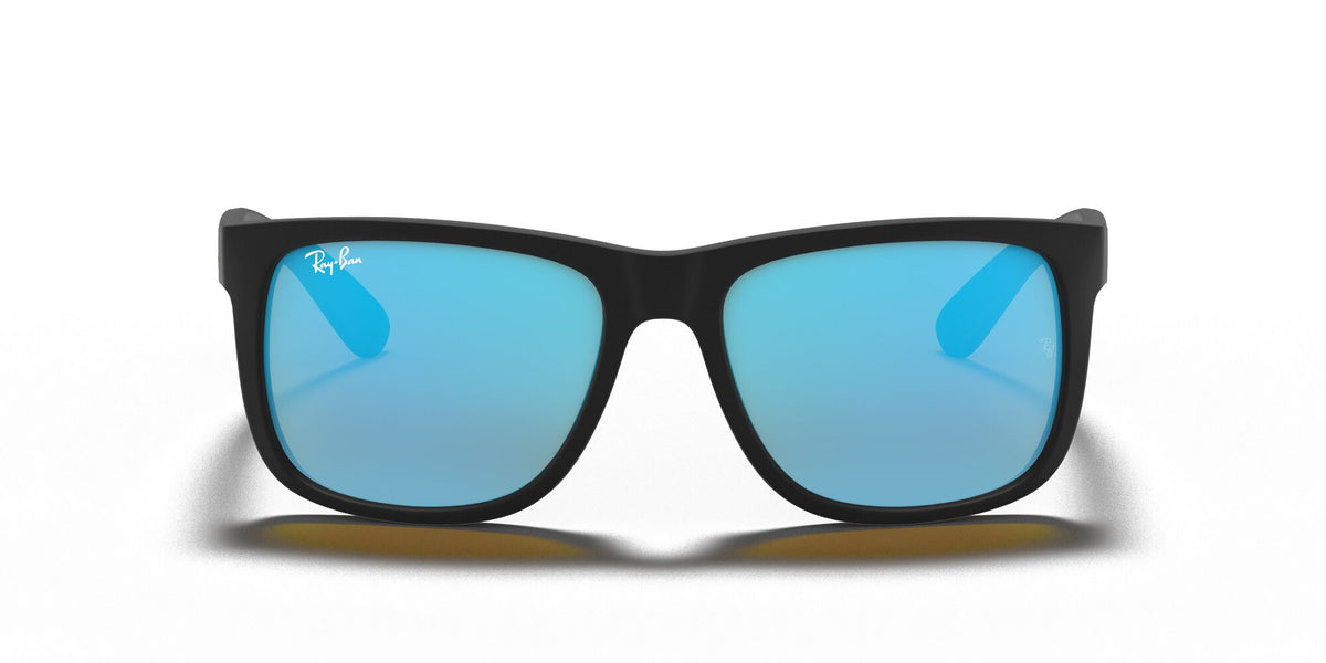 Ray-Ban Justin 0RB4165 622/55 55 Rubber Black / Blue Flash Mirror