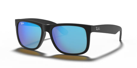 Ray-Ban Justin 0RB4165 622/55 55 Rubber Black / Blue Flash Mirror